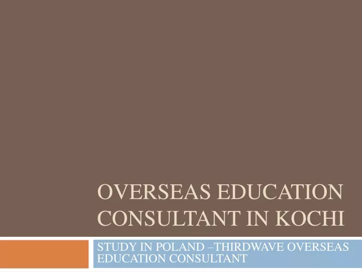 overseas education consultant in kochi