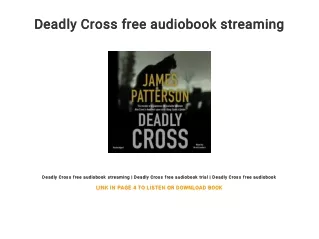 Deadly Cross free audiobook streaming