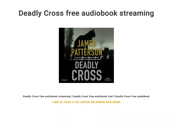 deadly cross free audiobook streaming deadly