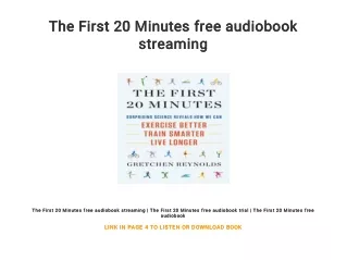 The First 20 Minutes free audiobook streaming