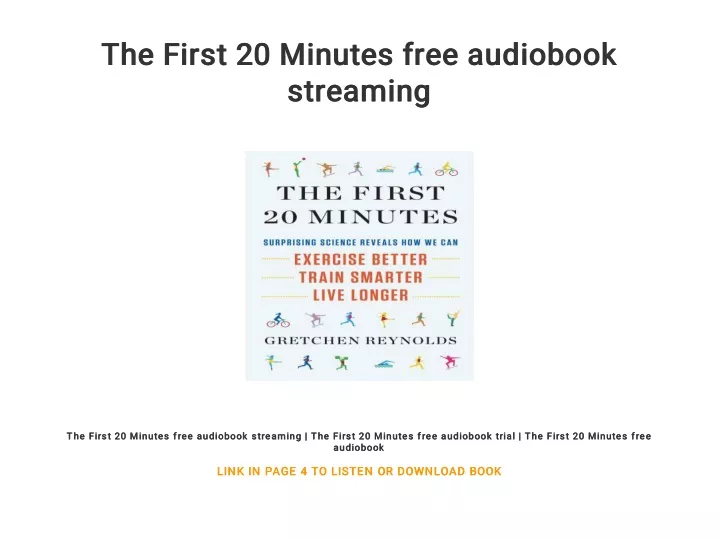 the first 20 minutes free audiobook the first