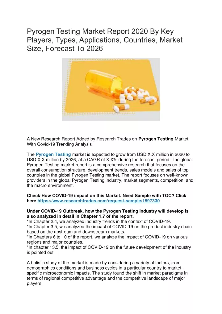 pyrogen testing market report 2020 by key players