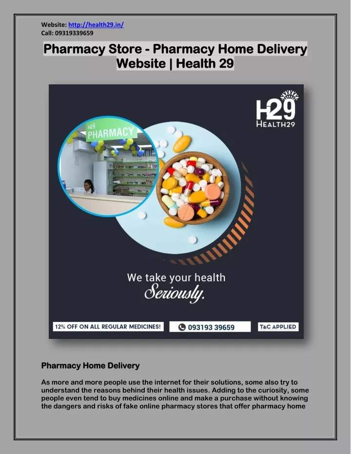 website http health29 in call 09319339659