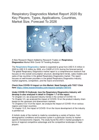 respiratory diagnostics market report 2020