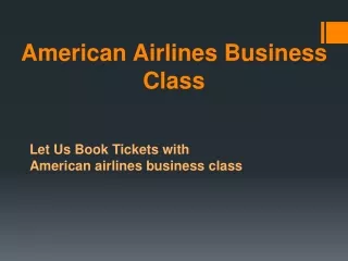 american airlines business class