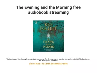 The Evening and the Morning free audiobook streaming