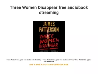 Three Women Disappear free audiobook streaming