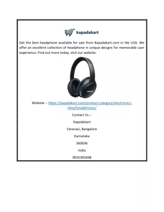 Headphones for Sale Online in USA | Kapadakart.com