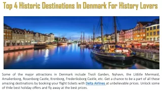 Top 4 Historic Destinations In Denmark For History Lovers