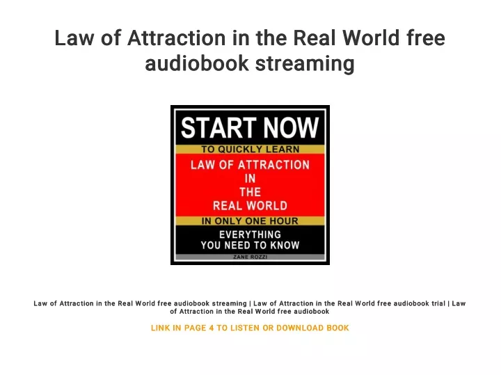 law of attraction in the real world free