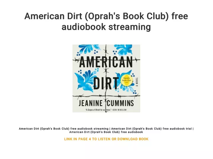 american dirt oprah s book club free american
