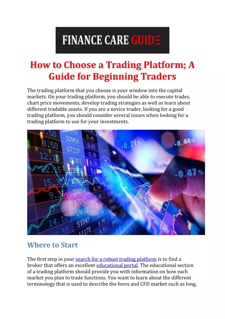 how to choose a trading platform a guide