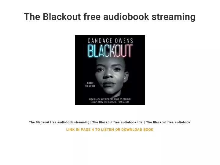 the blackout free audiobook streaming