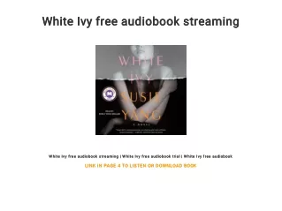White Ivy free audiobook streaming