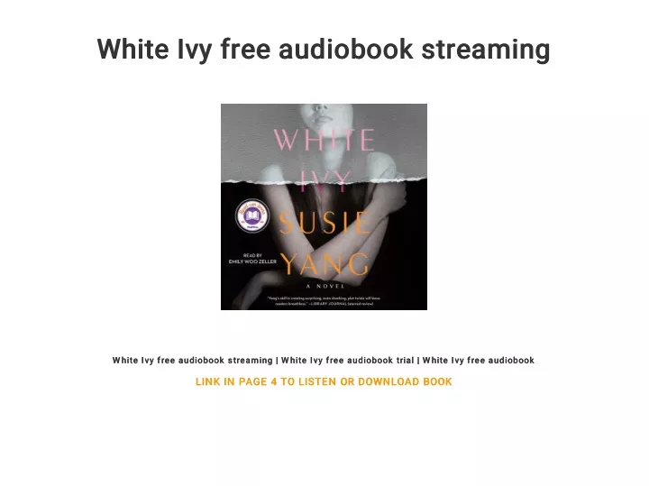 white ivy free audiobook streaming white ivy free
