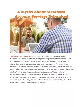 4 Myths About Merchant Account Services Debunked