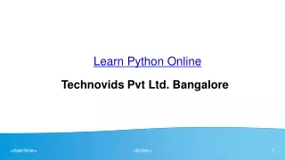 Learn python Online with Technovids