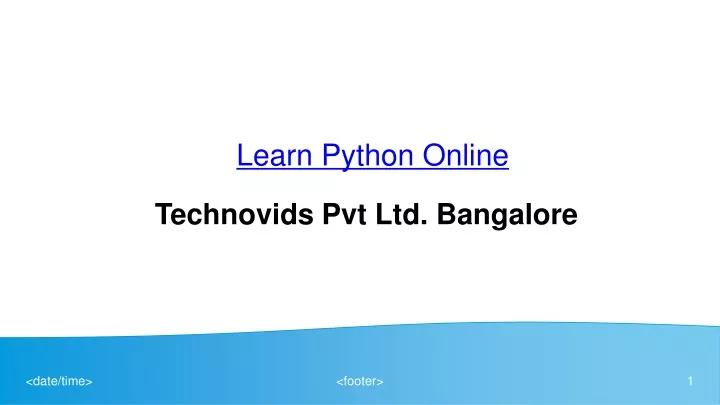 learn python online