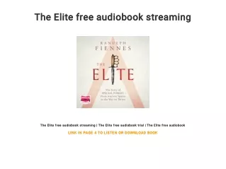 The Elite free audiobook streaming