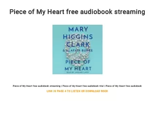 Piece of My Heart free audiobook streaming
