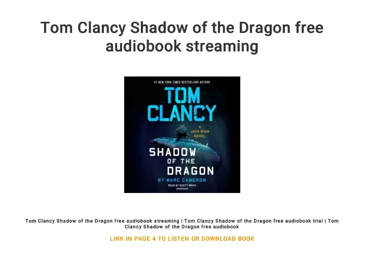 tom clancy shadow of the dragon free tom clancy