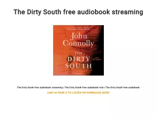 The Dirty South free audiobook streaming