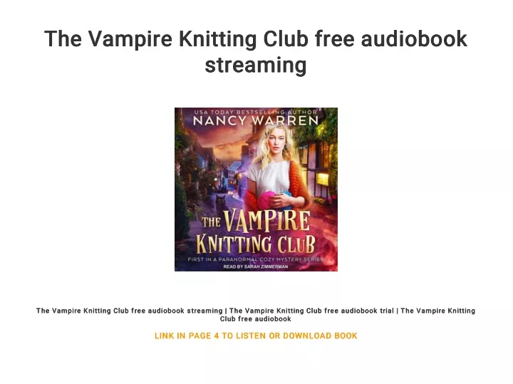 the vampire knitting club free audiobook
