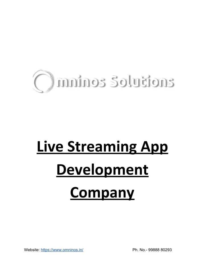 live streaming app development company