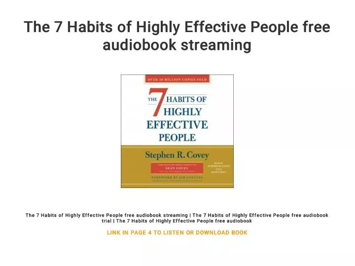 the 7 habits of highly effective people free