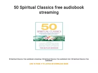 50 Spiritual Classics free audiobook streaming