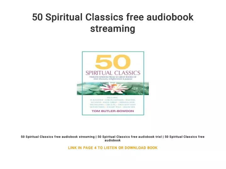50 spiritual classics free audiobook 50 spiritual