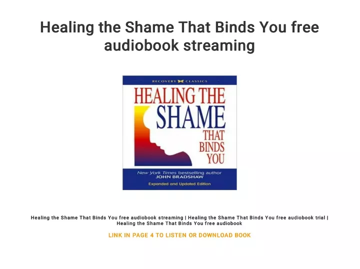 healing the shame that binds you free healing