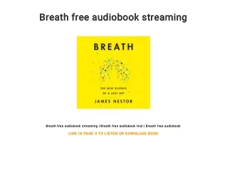 Breath free audiobook streaming