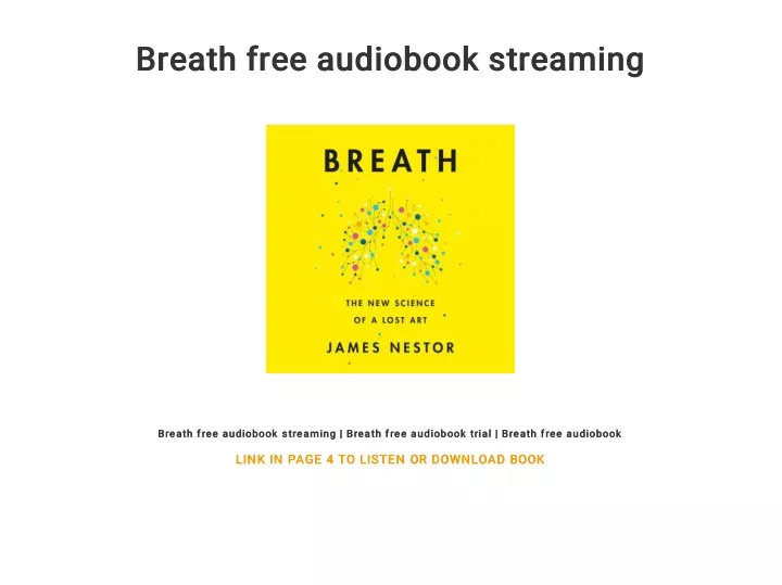 breath free audiobook streaming breath free