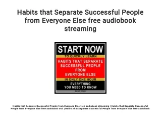 Habits that Separate Successful People from Everyone Else free audiobook streaming