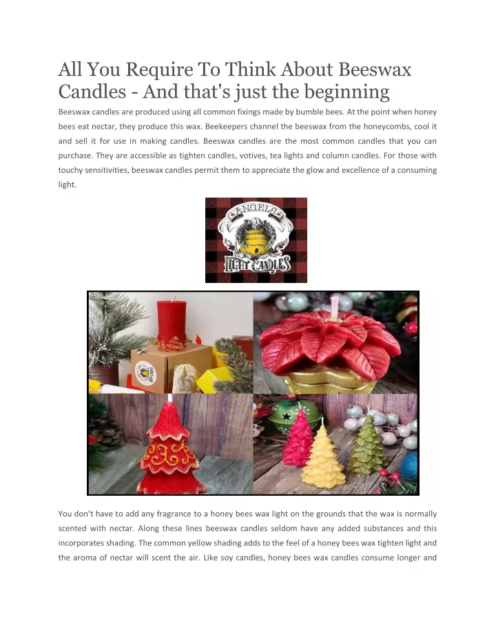 all you require to think about beeswax candles