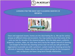 looking for the best dry cleaning service