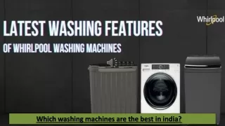 Which washing machines are the best in india?