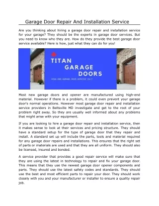 Titan Garage Doors Coquitlam