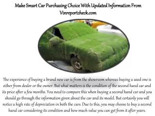 make smart car purchasing choice with updated