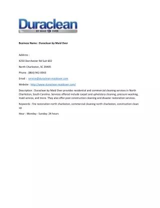 Duraclean by Maid Over