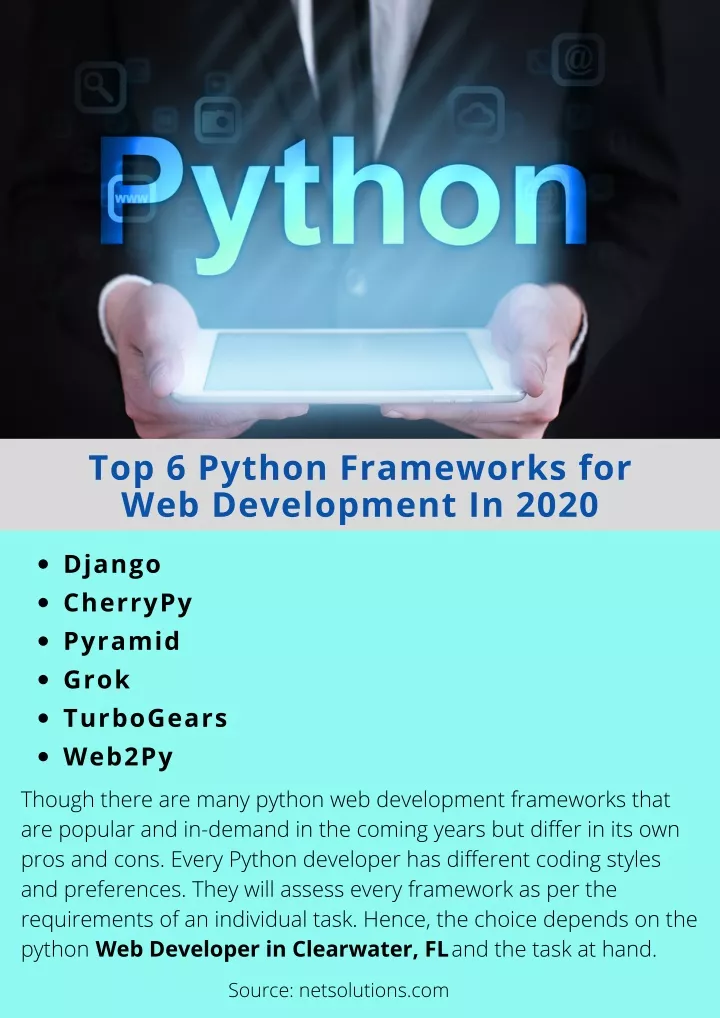 top 6 python frameworks for web development
