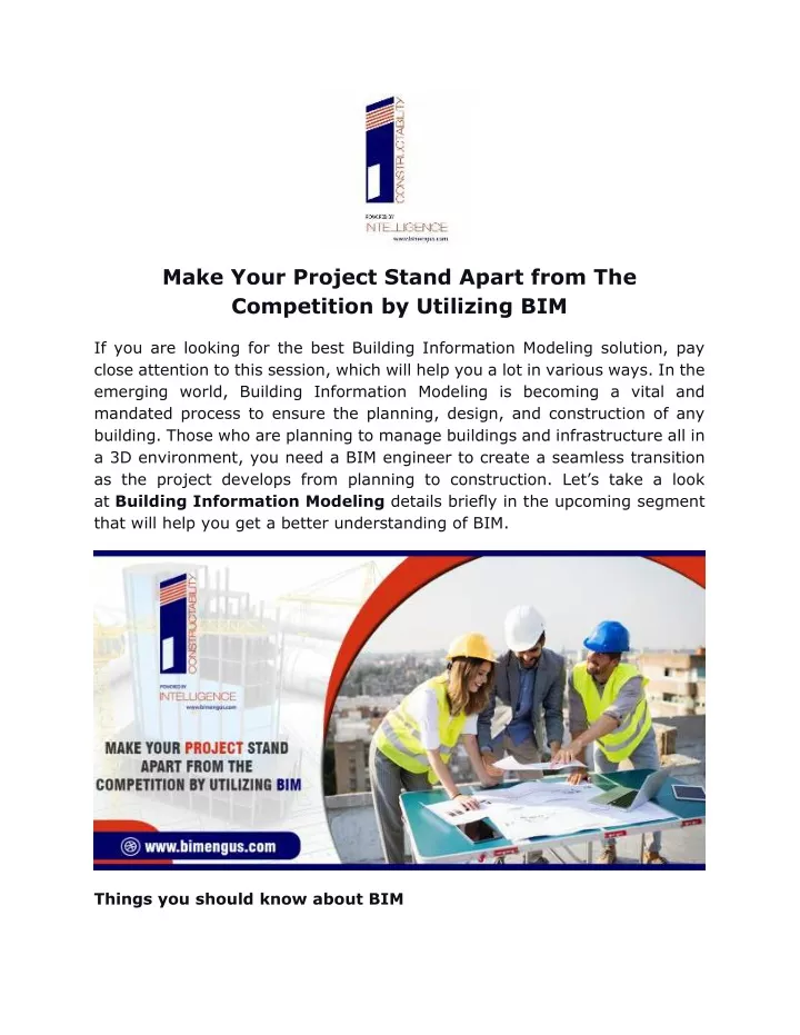 make your project stand apart from
