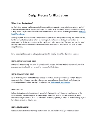 Design Process for Illustration