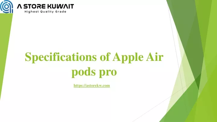 s pecifications of apple air pods pro