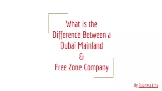What is the Difference Between a Dubai Mainland and Free Zone Company