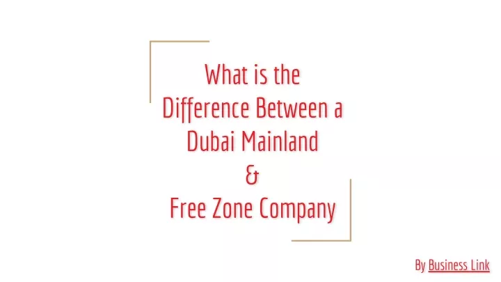 what is the difference between a dubai mainland