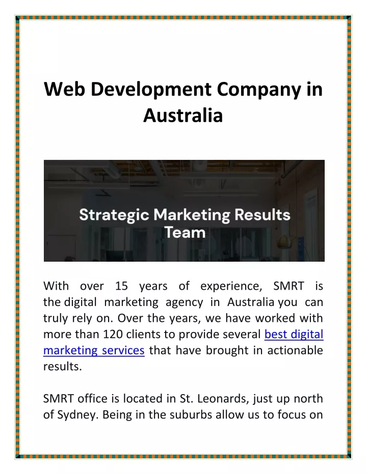web development company in australia