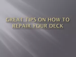 Deck Repair Maryland
