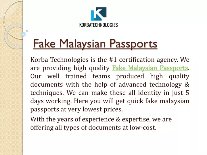 fake malaysian passports